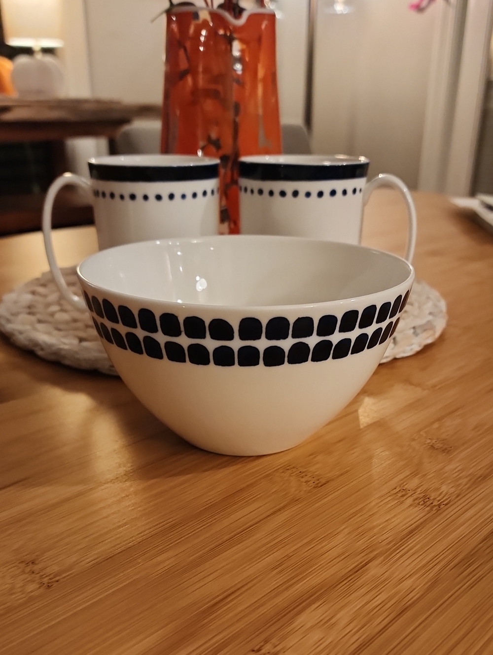 Kate Spade Lenox 2 China Cups And Coordinating Bowl